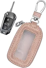 Car Key Fob Case | Zipper Key Organizer with Metal Hook - Car Key Fob Cover Case, PU Leather Car Holder for Remote Key Fob