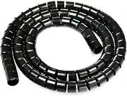 2M 10mm Spiral Cable Tidy Wrap Management Storage Organizer for TV Computer (Black)