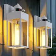 2-Pack Motion Sensor Outdoor Lights, Upgrade Dusk to Dawn Exterior Lighting F...