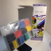 300W Plug-In Mini Heat Gun with 580pc Heat Shrink Tubing. Ideal For Crafting.