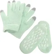 [VINTORKY] Fingerless Moisturizing Gloves Foot Mask Touchscreen Gloves for Overnight Hand Foot Cream for Dry Cracked Skin