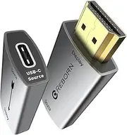 Reborn USB C Female to HDMI Male Adapter | 4K Uni-Directional USB Type C Source to HDMI 2.0 Display Converter Thunderbolt 3/4 to HDMI for MacBook Pro/Air, Galaxy S8 to S23, Surface - 2 Pack
