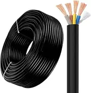 30/200ft 0.75mm2 Electric Wire 4 Conductor Copper Wire 2.5mm2 Extension Cable Wire 4 Core Blackwire RVV Flexible Line Suitable for Household Power Adapter(200ft,4C-0.75mm²)
