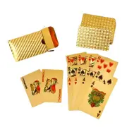 Gold Foil Playing Card Poker Game Plastic Magic Waterproof Deck of Card Gift Col