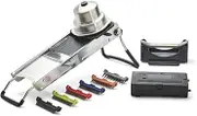 de Buyer LA Mandoline Revolution Master - Removable, Double-Sided Stainless Steel Blade - Ideal for Cutting, Shredding, Dicing & Cubing - Includes 6 Julienne Blades & Extra Pusher - Made in France