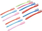 FOMIYES 12Pcs Hard Bristles Toothbrush for Adults Teeth Stain Cleaning Random Colors for Daily and Travel Use Comfortable Skid Design