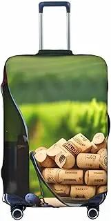 [FSCEV] Wine Bottle Cover Grapes Trolley Suitcase Business Travel Luggage Protector Fashion 18-32 Inch, white, S