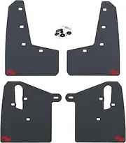 RokBlokz Mud Flaps for 2015+ Subaru WRX STI - Multiple Colors Available - Includes All Mounting Hardware Shortz Black with Red Logo