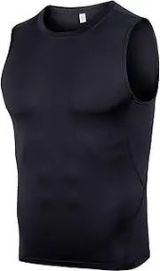 [LOMGXIU] Men's Athletic Compression Under Base Layer Sport Tank Top