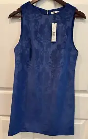 NWT ALICE + OLIVIA Clyde Damask Velvet A-Line Shift Lined Mini Dress Size 6