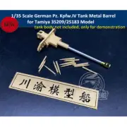 1/35 Scale German Pz. Kpfw.IV Tank Metal Barrel for Tamiya 35209/25183 Model