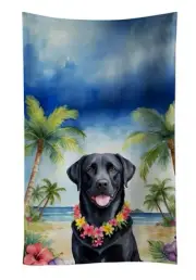 Black Labrador Retriever Luau Kitchen Towel Dish Cloths Guest Hand Towel