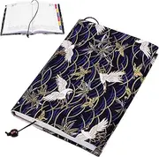 SEWACC 1pc Crane Cloth Stick Rechargeable Protective Clear Miniatures Books Adjustable Book Jacket Covers Book Sleeve Solid Stretchable Book Note Book Exquisite Book Cover Blue