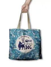 All You need Is Love & Your Dogs on the run Reusable Grocery Bag Lisa Pollock