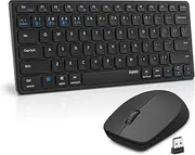 RAPOO Dual-Mode Wireless Keyboard and Mouse Combo, Bluetooth 3.0/5.0 + 2.4G, Ultra-Slim Multi-Device, Silent, Mac, iPad, Laptop, Windows XP