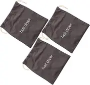 Minkissy Sturdy Canvas Hair Dryer Bag Drawstring for Travel Portable Hair Dryer Holder Makeup Tool Storage