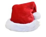 2X Red Adult Plus Thicken Encrypted Plush Christmas Hat Decorative Play Prop