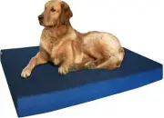 XL Extra Large Blue Denim Pet Dog Bed Orthopedic Waterproof Memory Foam 40x35x4"