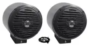 (2) Rockville 5.25" 360° Swivel Black Aluminum Surface Mount Boat Speakers