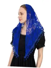 Triangle Veil for Church - Lace Chapel Catholic Mass Head Covering Scarf