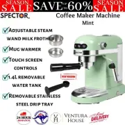 Spector Coffee Machine Espresso Latte Cappuccino Milk Frother Maker Barista Mint
