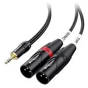 Cable Matters 3.5mm 1/8 Inch TRS to 2 XLR Cable, Male to Male Aux to Dual XLR Breakout Cable - 6 Feet
