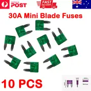 10 Pcs 30A Mini Blade Fuses - Green Car Truck Auto Fuses 30 Amp Fuse AU Stock