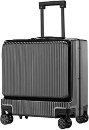 [sdneNest] Carry-on Suitcase Luggage Front Opening Carry On Luggage Combination Lock Boarding Suitcase Adjustable Carry-on Suitcases Carry On Luggages, 18 inch (B 18 inch)