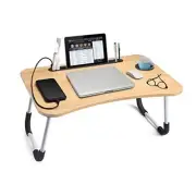 Laptop Desk Foldable Bed Table Folding Breakfast Tray Portable Lap Brown