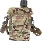 Sports Water Jug, 2L Large Capacity Running Water Bottle with Waist Bag, PVC Nylon Modern Water Flask Jug for Outdoor Sports Hiking (CP)