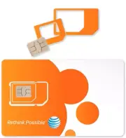 AT&T - Triple Cut Nano, Micro, Standard SIM Card • NEW OEM Prepaid or Contract