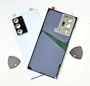 Replacement Compatible with Samsung Galaxy Note 20 Ultra N986U Back Glass Battery Housing Cover with Tools (White)
