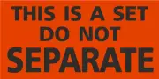 1 Roll 500 Lables 1x2 This Is a Set Do Not Separate Sticker FBA Warning Label