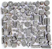Royal Kraft Assorted Wooden Block Printing Stamps (Set of 50) Bulk01_50