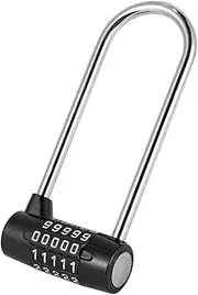 Baluue Home Security Lock White Sliding Door Lock Digital Password and U-Shaped Design