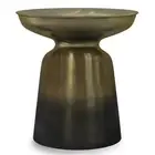 Simpli Home Toby Modern Industrial 16 " Metal Accent Side Table in Gold-Black...