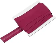 uxcell 3/4 Inch Single Fold Bias Tape Cotton Continuous Bulk Bias Tape for Sewing, Seaming Quilting Hemming Binding Crafts Simple Packaged (Wine Red 10 Yards)