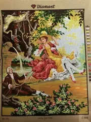 Printed needlepoint Tapestry 65x80 Cm Gobelin L Canvas Only On The Swing