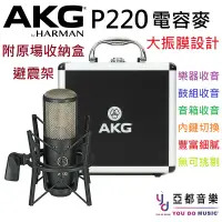 在飛比找蝦皮商城優惠-AKG P220 電容式 麥克風 一英吋 大振膜 收音 人聲