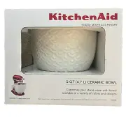 KitchenAid 5 Quart Ceramic Bowl Tilt-Head Stand Mixers KSM2CB5TWM, White