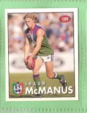 1996 AFL SELECT STICKER #109 SHAUN McMANUS, FREMANTLE DOCKERS