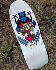 Madrid Retro Mike Smith Ape White Dip 10x30.75 Old School Shaped Deck Skateboard