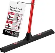 Tyroler Push & Pull Squeegee | 44cm Rubber Head | 140cm Anti-Rust Handle | 100% Natural Rubber | Aluminum 4-Piece Handle | Floor Squeegee perfect for Hardwood, Marble, Tile, Garage, Indoor/Outdoor