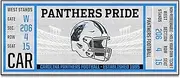 FANMATS 23114 Carolina Panthers Ticket Design Runner Rug - 30in. x 72in. | Sports Fan Area Rug, Home Decor Rug and Tailgating Mat