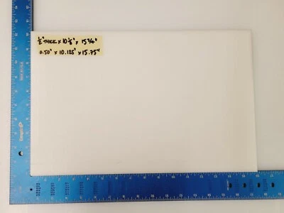 1/2" Thick DELRIN / ACETAL NAT FLAT SHEET STOCK 0.50" x 10.125" x 15.75"