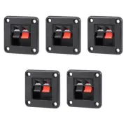 5pcs 2 Way Jack Socket Spring Push Release Connector Speaker Ending Strip