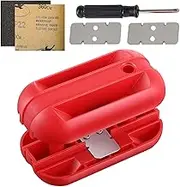 YUENTOEN Woodworking Edge Banding Trimmer, Edge Corner Planer with Tungsten Carbide Blades, Wood Chamfering Fillet Scraper, Edge Banding Cutter for PVC ABS Melamine(Red)