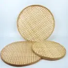 Fried Food Handicraft Fruit Bamboo Sieve Food Tray Storage Basket Dustpan