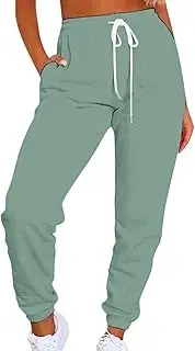 [Generic] Lady Trouser Color Casual Sports Tie Up Waist with Plush Sweater Material Pants Yoga Pants for Women Plus Size 5X
