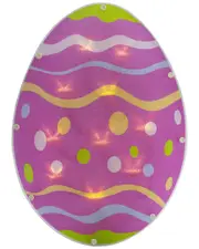 Northlight 14in Battery Operated LED Lighted Easter Egg Window Silhouette